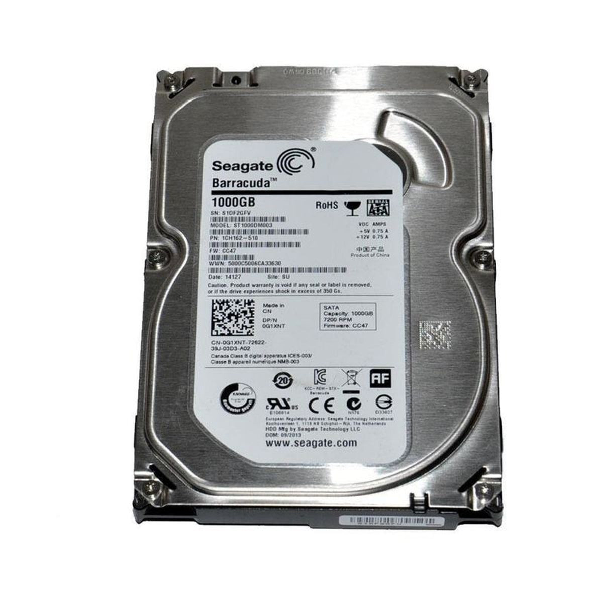 Seagate BarraCuda ST1000DM003 1TB 7200 RPM 256MB Cache SATA 6.0Gb/s 3.5" Desktop Internal Hard Drive (Used)