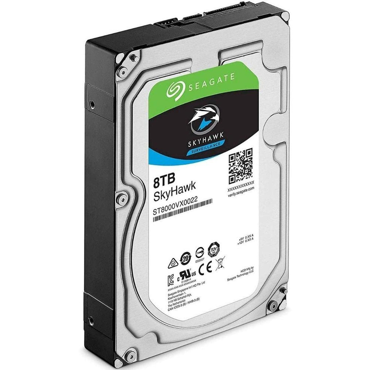 Seagate ST8000VX0022 SkyHawk 8TB Surveillance Internal Hard Drive HDD – 3.5 Inch SATA 6Gb/s 256MB Cache for DVR NVR Security Camera System - Internal Hard Drive ONLY (Used)
