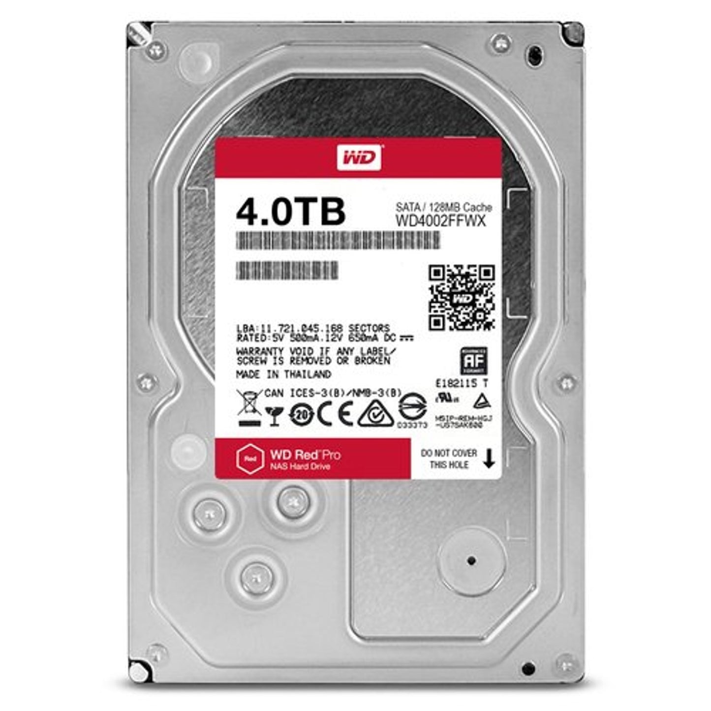 Western Digital Red Pro WD4002FFWX 4TB 7200 RPM 64MB Cache SATA 6.0Gb/s 3.5" NAS Internal Hard Drive (Used)