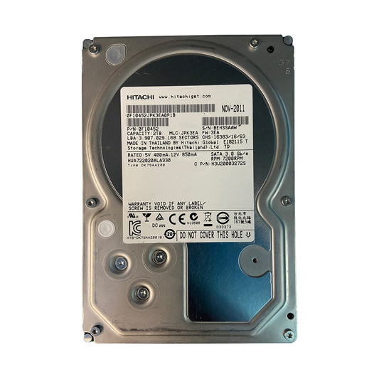Hitachi HUA722020ALA330 2TB SATA 6.0Gb/s 3.5" Enterprise Internal Hard Drive (Used)