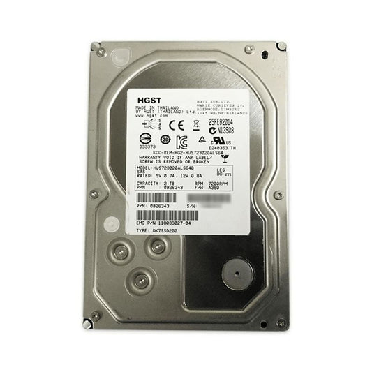 HGST Ultrastar 7K3000 HUS723020ALS640 2TB 7200 RPM 64MB Cache SAS 6Gb/s 3.5" Enterprise Internal Hard Drive (Used)