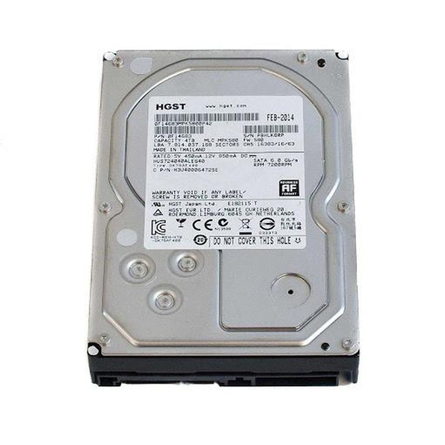 HGST Ultrastar DC HC310 HUS726T4TALA6L4 4TB 7200 RPM 128MB Cache SATA 6.0Gb/s 3.5" Enterprise Internal Hard Drive (Used)