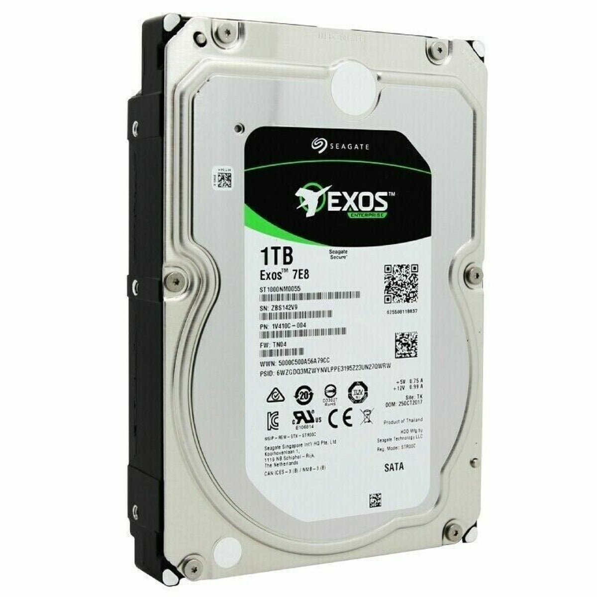 Seagate Exos 7E8 ST1000NM0055 1TB 7200 RPM 256MB Cache SATA 6.0Gb/s 3.5" Enterprise Internal Hard Drive (Used)