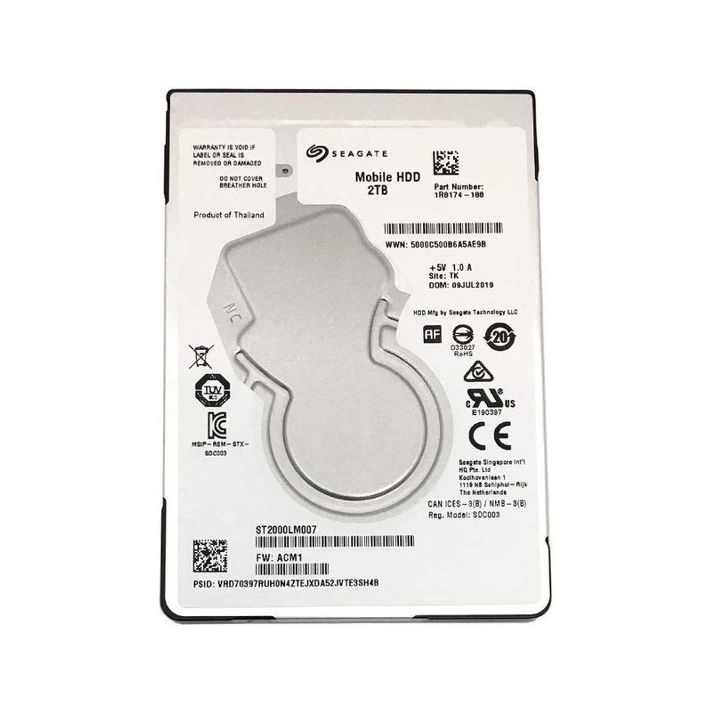 Seagate BarraCuda ST2000LM007 2TB 5400 RPM 128MB Cache SATA 6.0Gb/s 2.5" Laptop Internal Hard Drive (Used)