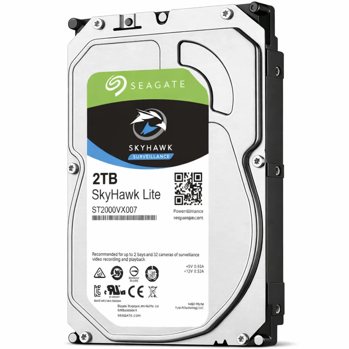 Seagate SkyHawk ST2000VX007 Surveillance 2TB SATA 3.5" Internal Hard Drive (Used)