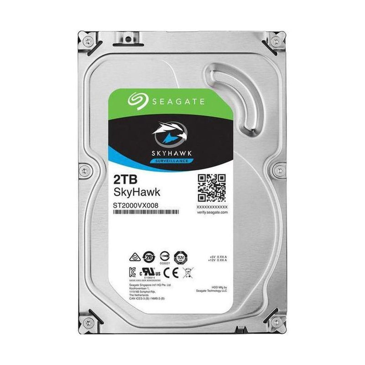 Seagate SkyHawk ST2000VX008 2TB 5400 RPM 256MB Cache SATA 6.0Gb/s 3.5" Surveillance Internal Hard Drive (Used)
