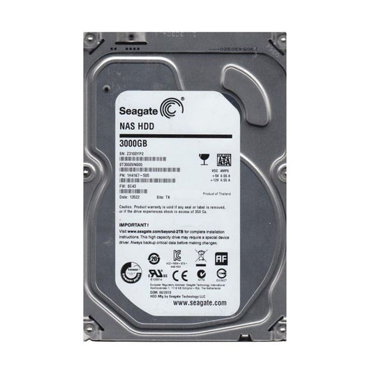Seagate IronWolf ST3000VN000 3TB 5400 RPM 256MB Cache SATA 6.0Gb/s 3.5" NAS Internal Hard Drive (Used)