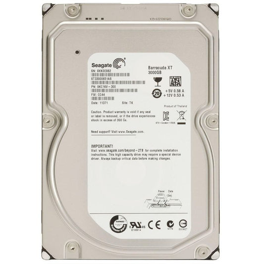 Seagate Constellation ST33000651AS 3TB 7200 RPM 64MB Cache SATA 3.0Gb/s 3.5" Enterprise Internal Hard Drive (Used)