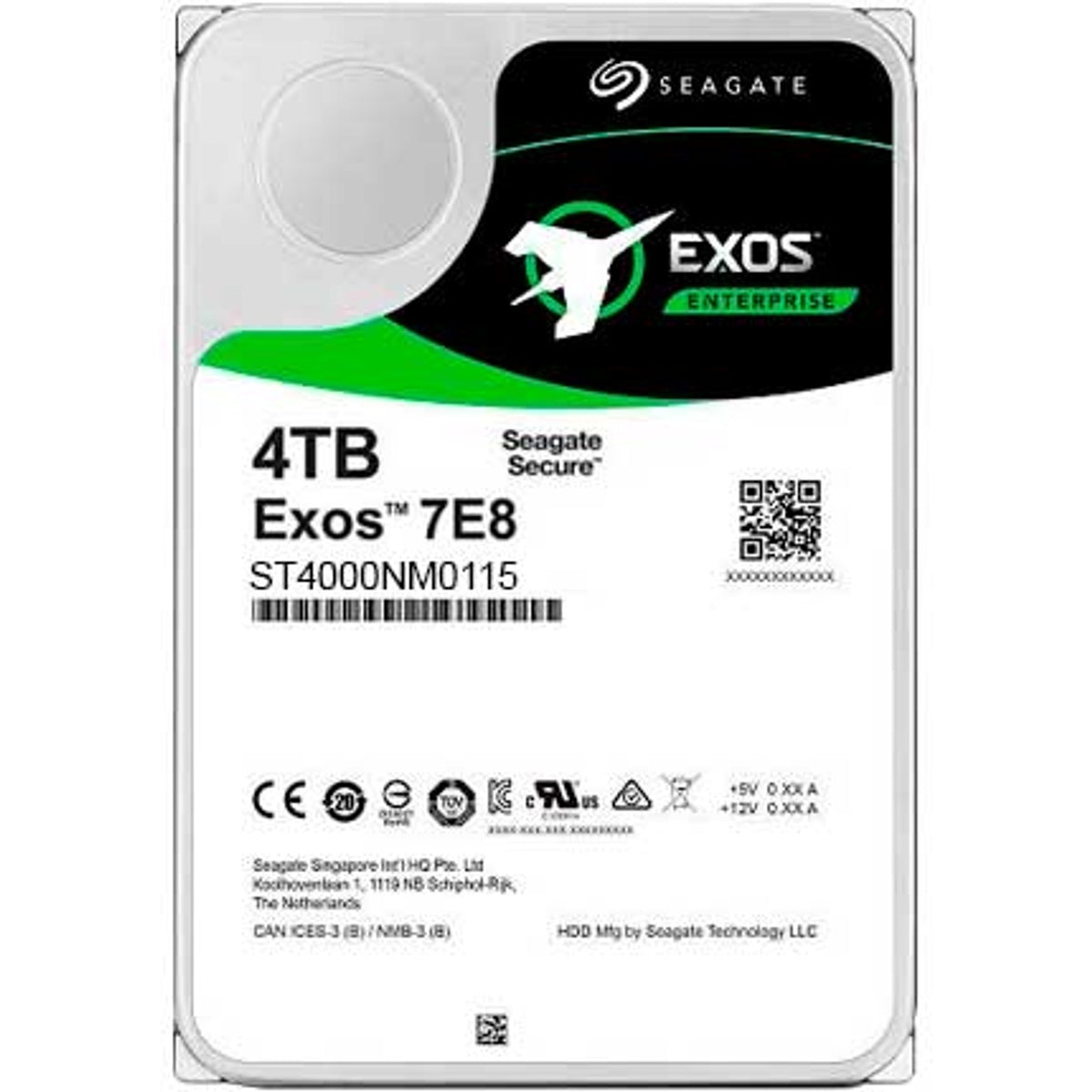 Seagate ST4000NM0115 4TB Exos 7E8 SATA 6 Gb/s Enterprise NAS HDD (New with Warranty) 512e 128MB 3.5 Inch 7200 RPM Hard Drive (Used)