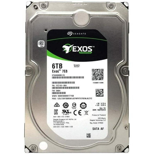 Seagate Exos ST6000NM0115 6TB 7200 RPM SATA 6GB/s 512e 7E8 256MB Cache 3.5" Hard Drive (Refurbished)