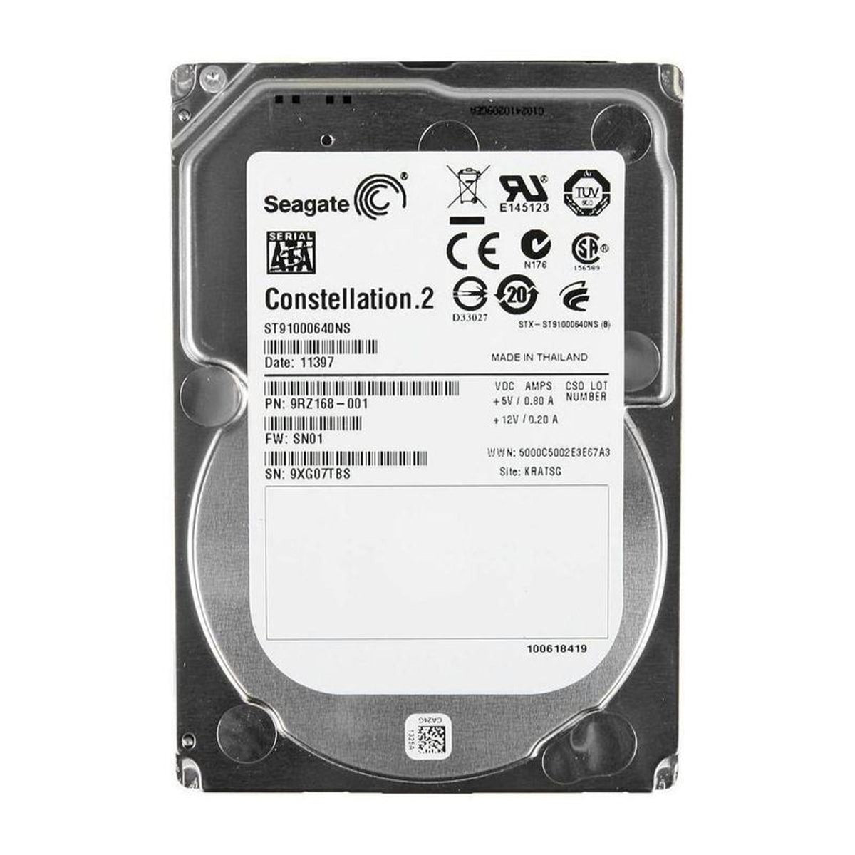 Seagate Constellation ST91000640NS 1TB 7200 RPM 64MB Cache SATA 3.0Gb/s 2.5" Enterprise Internal Hard Drive (Used)