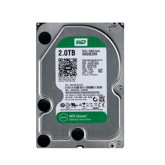 Western Digital WD Green WD20EZRX 2TB IntelliPower 64MB Cache SATA 6.0Gb/s 3.5" Internal Hard Drive (Used)