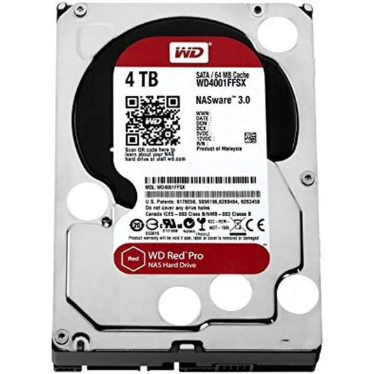 WD Red Pro WD4001FFSX 4TB 7200 RPM 128MB Cache SATA 6.0Gb/s 3.5" NAS Internal Hard Drive (Used)
