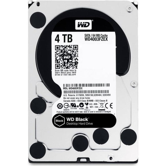 WD Black WD4003FZEX 4TB 7200 RPM 64MB Cache SATA 6.0Gb/s 3.5" Desktop Internal Hard Drive (Used)