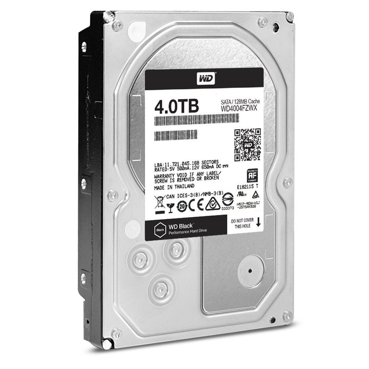 Western Digital Black WD4004FZWX 4TB 7200 RPM 256MB Cache SATA 6.0Gb/s 3.5" Desktop Internal Hard Drive (Used)
