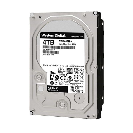 Western Digital Black WD4005FZBX 4TB 7200 RPM 256MB Cache SATA 6.0Gb/s 3.5" Desktop Internal Hard Drive (Used)